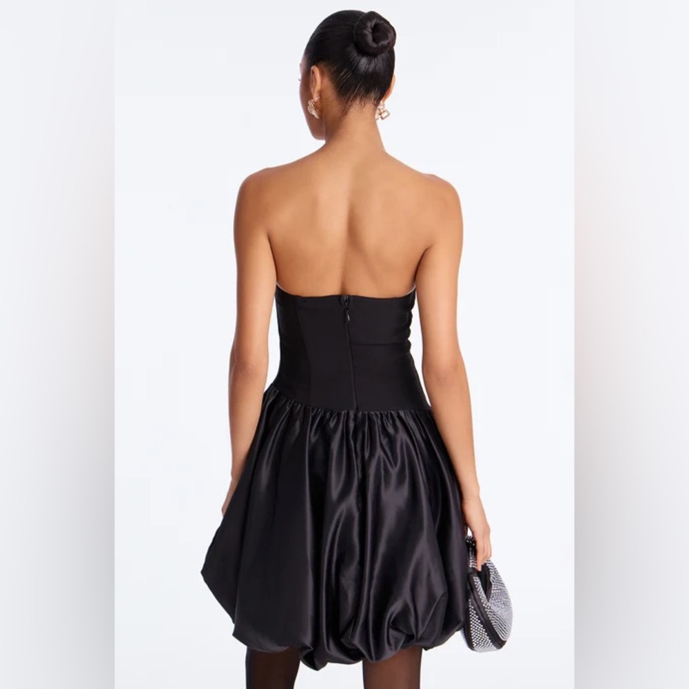 Fashion Nova Devyn Strapless Bubble Mini Dress - Black - Picture 3 of 3